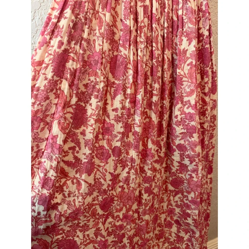 Free People Sweet Nothings Midi Dress Size M Boho Cottagecore Pink OB1893249